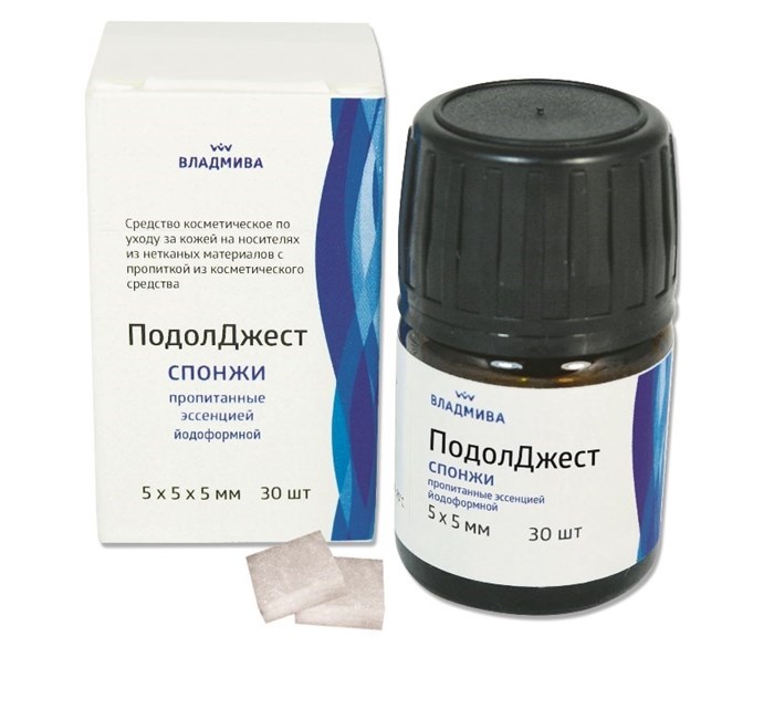 ПОДОЛДЖЕСТ/спонжи/с йодоформом/5 х 5/30 шт 00000077021 - фото 490277