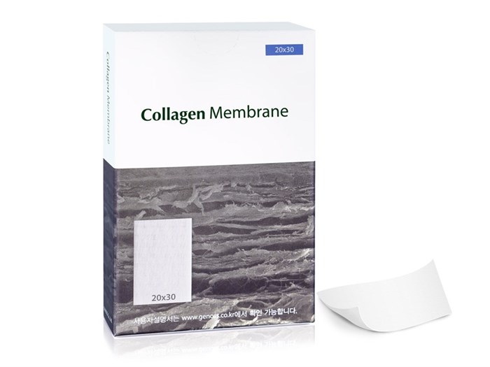 Резорбируемая мембрана 20х30, Collagen Membrane, Genoss (Ю.Корея) GCM2030 - фото 491472