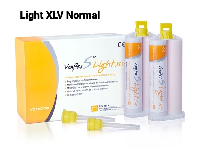 Слепочный силиконовый Vonflex S Light XLV Normal: А-силиконовый корригиющий слепочный материал, очень низкой вязкости Vonflex-S-Light-XLV-Normal - фото 491664