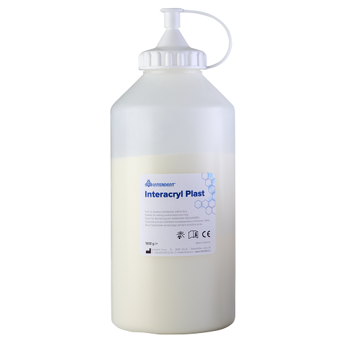 Порошок пластмассы для изготовления индивидуальных ложек INTERACRYL PLAST, для холодной полимеризации, цвет жёлтый. Упаковка 1000гр., арт: 1522 1522 - фото 495584
