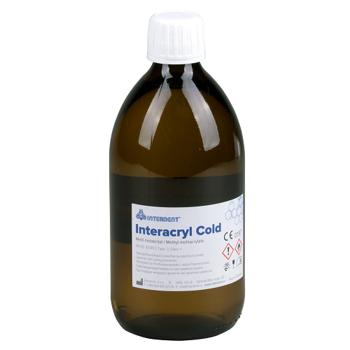 Жидкость для пластмассы по изготовления бюгельных протезов  INTERACRYL COLD, для холодной полимеризации. Упаковка 100мл., арт: 1514 1514 - фото 495703