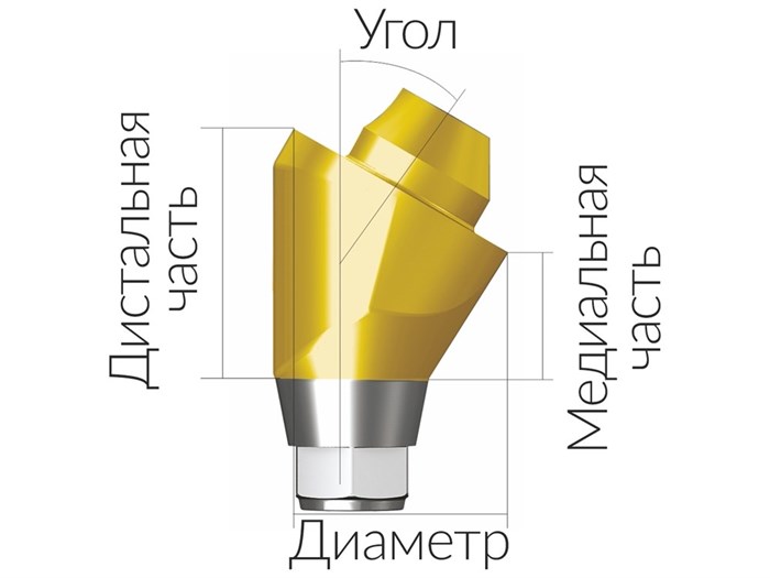 ASA55303018H  Винтовой угловой абатмент, диаметр 5.5 мм, Dentium (Ю.Корея) ASA55303018H - фото 499938