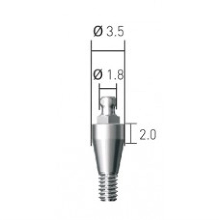 BAB352018 Шариковый аттачмент, Dentium (Ю.Корея) BAB352018 - фото 500187