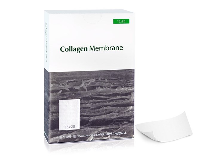 Резорбируемая мембрана 15x20, Collagen Membrane, Genoss (Ю.Корея) GCM1520 - фото 500737