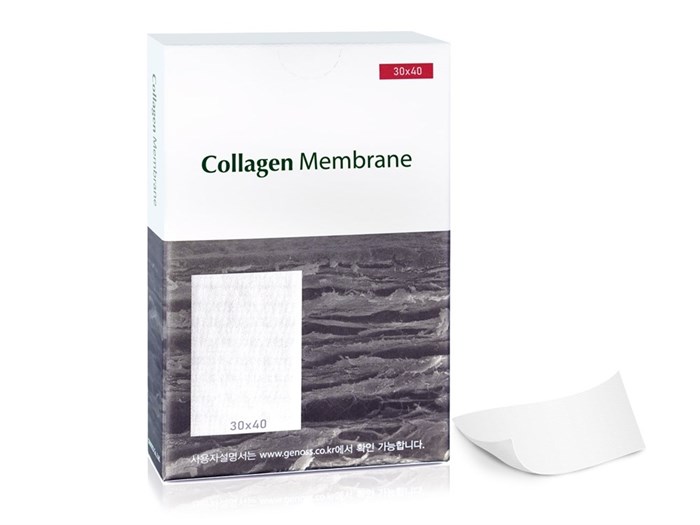 Резорбируемая мембрана 30х40,  Collagen Membrane, Genoss (Ю.Корея) GCM3040 - фото 500741