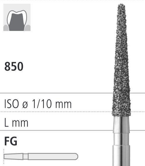 Боры стоматологические алмазные FG 850/018, синий, 6шт. ISO код 314199524018., арт: FG8236/6 FG8236/6 - фото 500749