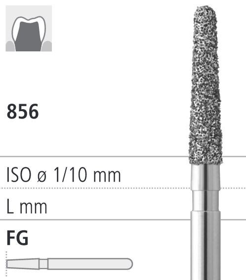 Боры стоматологические алмазные FG 856/018, красный, 6шт. ISO код 314198514018., арт: FG4235/6 FG4235/6 - фото 500795