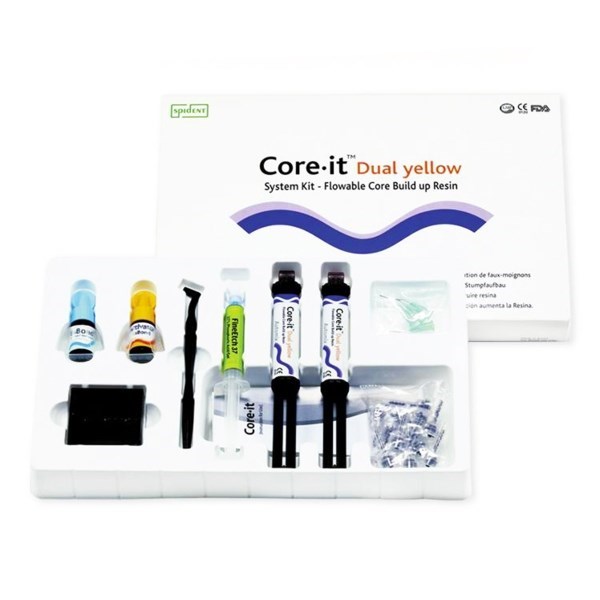 Core it Dual yellow System Kit — композитный материал двойного отверждения, набор 211300 - фото 501021