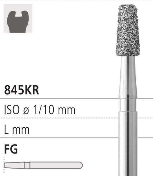 Боры стоматологические алмазные FG 845KR/016, зеленый, 6шт. ISO код 314544534016., арт: FG407R/6 C FG407R/6C - фото 501031