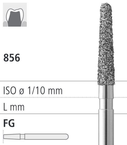 Боры стоматологические алмазные FG 856/016, красный, 6шт. ISO код 314198514016, арт: FG40D18/6 FG40D18/6 - фото 501193