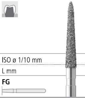 Боры стоматологические алмазные FG 879К/017, черный, 6шт. ISO код 314299544017, арт: FG192/6 СВ FG192/6СВ - фото 501416