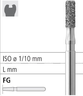 Боры стоматологические алмазные FG 835/017, черный, 6шт. ISO код 314109544017, арт: FG244/6 CB FG244/6CB - фото 502474