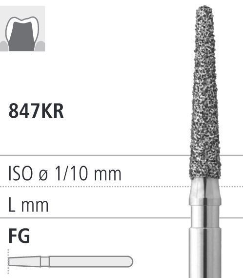 Боры стоматологические алмазные FG 847KR/016, белый, 6шт. ISO код 314546514016, арт: FG3517/6 FG3517/6 - фото 502879