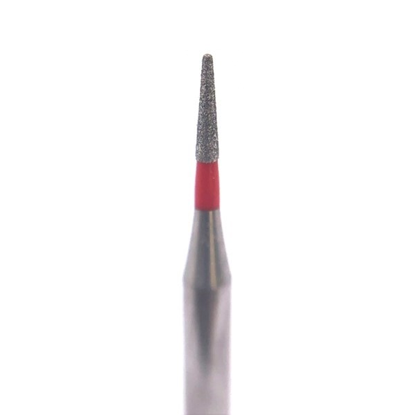 Бор алмазный Ecoline E 955 F, конусный цилиндр, укороченный, турбинный наконечник, D=0.07 мм, красный E-955-F-313-007 - фото 505350