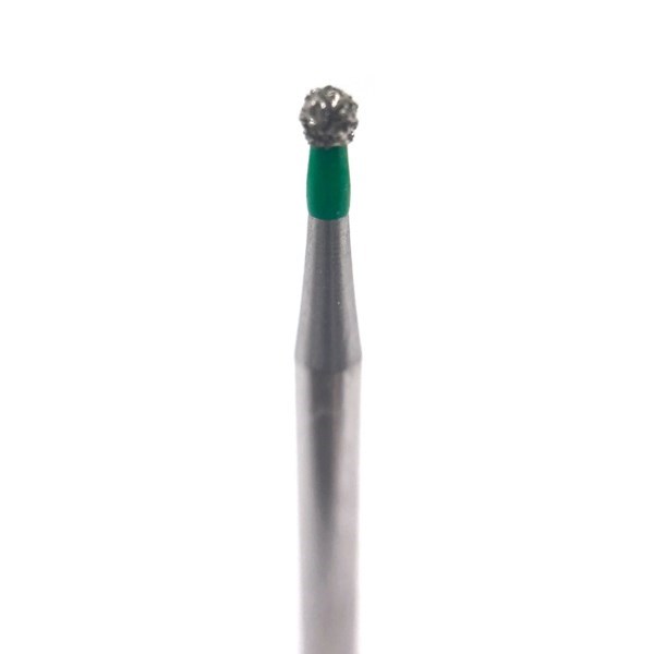 Бор алмазный Ecoline E 801 C, шаровидный, турбинный наконечник, D=1.2 мм, зеленый E-801-C-314-012 - фото 505573