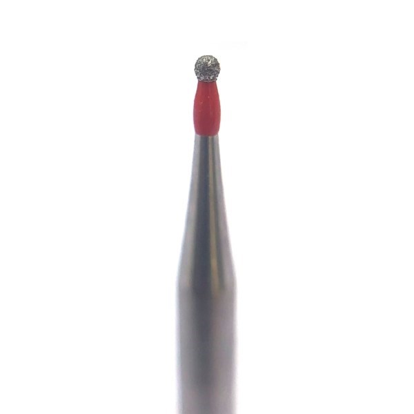Бор алмазный Ecoline E 801 F, шаровидный, турбинный наконечник, D=0.6 мм, красный E-801-F-314-006 - фото 505586