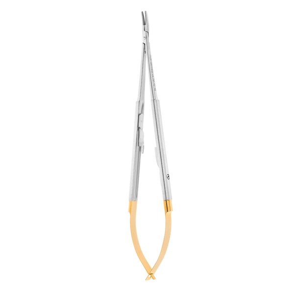 Иглодержатель-микро изогнутый Micro-Nadelhalter TC, 18 см 40-46* - фото 508280