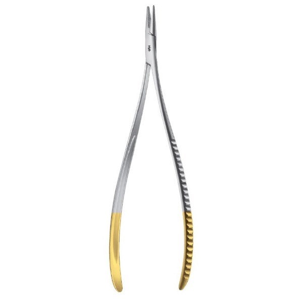 Иглодержатель по TOENNIS, DUROGRIP, длина 180 мм, для нитей до 3/0 BM186R - фото 508499