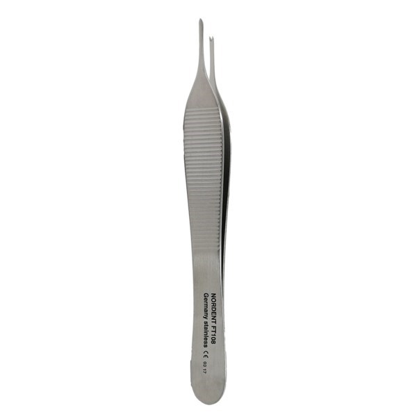Щипцы Adson #108, тканевые, зубчатые 1х2, 120 мм FT108 - фото 510227