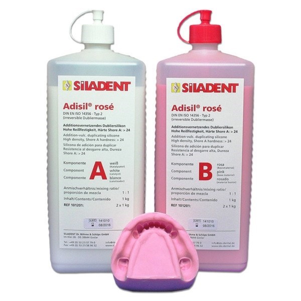 Adisil pink 1:1 - дублирующий силикон дополнительного отверждения, розовый, 2х25 кг 101207 - фото 514448