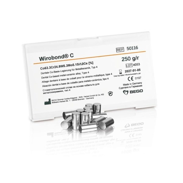 Wirobond C - кобальтохромовый сплав для металлокерамики, 250 г 50116 - фото 514491