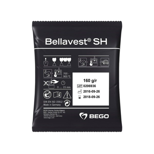 Bellavest SH - паковочный материал для сверхточного литья коронок и мостовидных протезов, 144х90 г 54257 - фото 515084