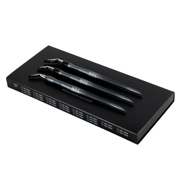 MPF Composite Flat Brush Kit - автоклавируемый набор кистей для работы с композитными материалами (угловые) 300-6000 - фото 515296