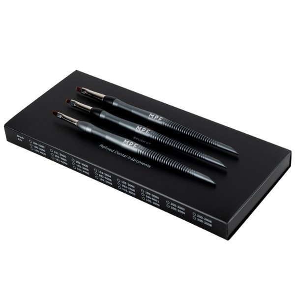 MPF Composite Flat Brush Kit - автоклавируемый набор кистей для работы с композитными материалами (прямые) 300-5000 - фото 515311