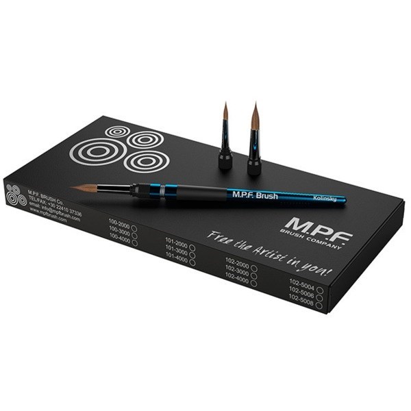 Spring Brush Kit - набор кистей, голубой (рукоятка + 3 наконечника: 4, 6, 8) 100-3000 - фото 515330