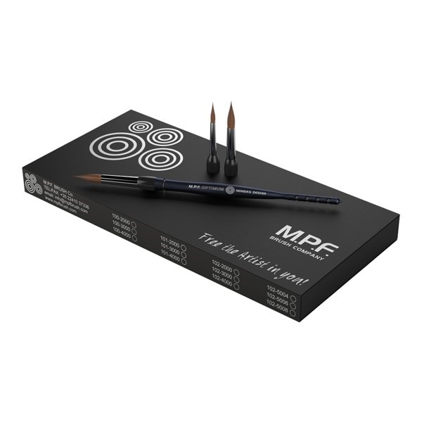 Optimum Brush Kit Mens - набор кистей, темно-синий (рукоятка + 3 наконечника: 4, 6, 8) 102-4000 - фото 515343