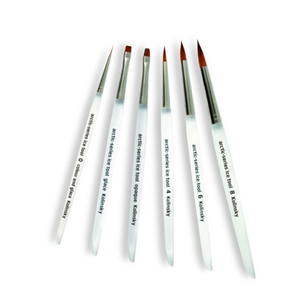 Pure Kolinsky Ceramic Brush "Arctic Series", 0-Colour and Glace - кисть для керамики, арктическая серия, чистый колонок 09-3340 - фото 515380