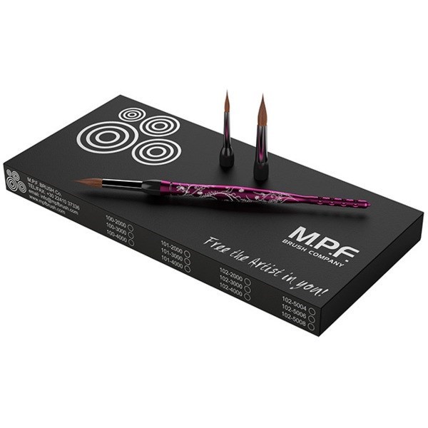 Optimum Brush Kit Ladies - набор кистей, фиолетовый (рукоятка + 3 наконечника: 4, 6, 8) 103-2000 - фото 515393