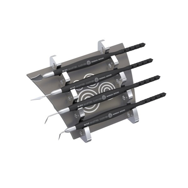 Optimum Instrument Kit - набор из 4 моделирующих шпателей, металлическая подставка 104-2000 - фото 515634