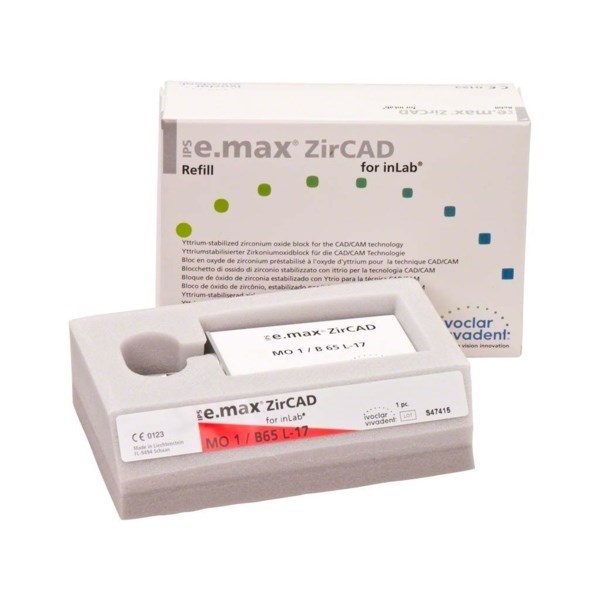 IPS e.max ZirCAD inLab - блоки из оксида циркония, цвет MO 1 B65 L-17, 1 шт 608498 - фото 515946