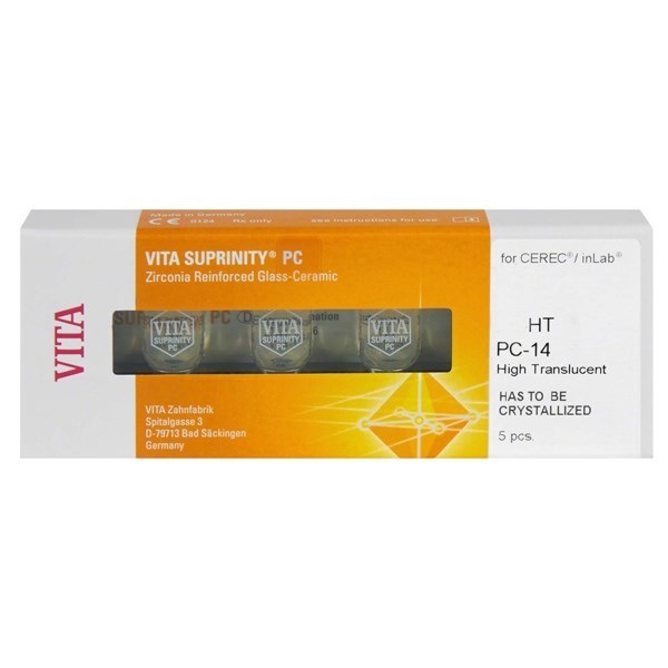 VITA SUPRINITY PC for CEREC/inLab, HT, PC-14 3D-MASTER - стеклокерамические блоки (цвет на выбор), 5 шт EC4S0101** - фото 515947