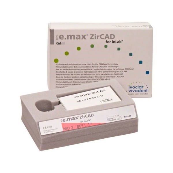 IPS e.max ZirCAD inLab - блоки из оксида циркония, цвет MO 2 B65 L-17, 1 шт 608499 - фото 515971