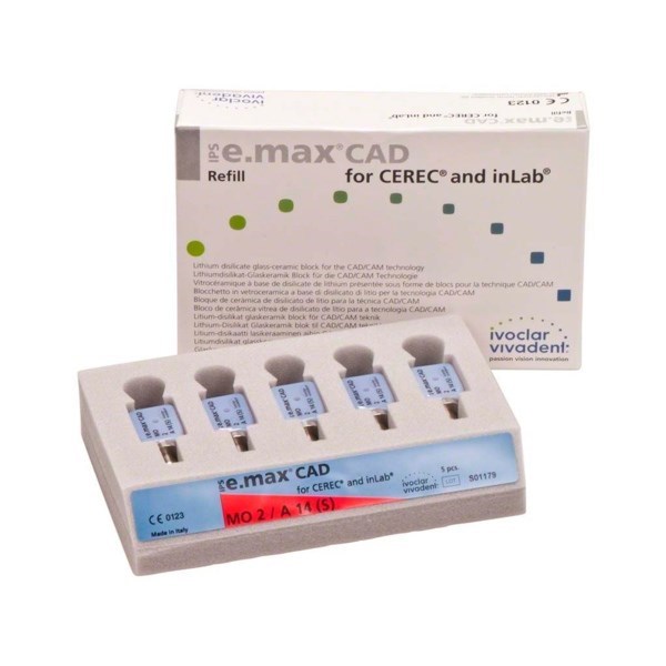 IPS e.max CAD CER/inLab MO - блоки из стеклокерамики, цвет 2 A14 (S), 5 шт 644359 - фото 516035