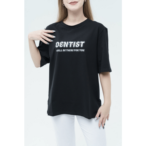 Футболка женская, принт "Dentist", черный, 48-50 TZ113-BLK-48 - фото 518622