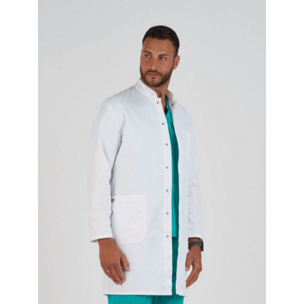 Халат мужской BS833 на кнопках, белый, 56 BS833-WHT-56 - фото 523722