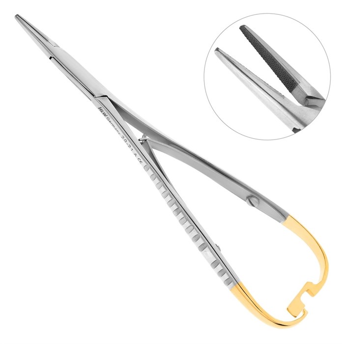Иглодержатель хирургический Mini-Head Lichtenberg TC, 14см, 20-21A* 20-21A - фото 524872