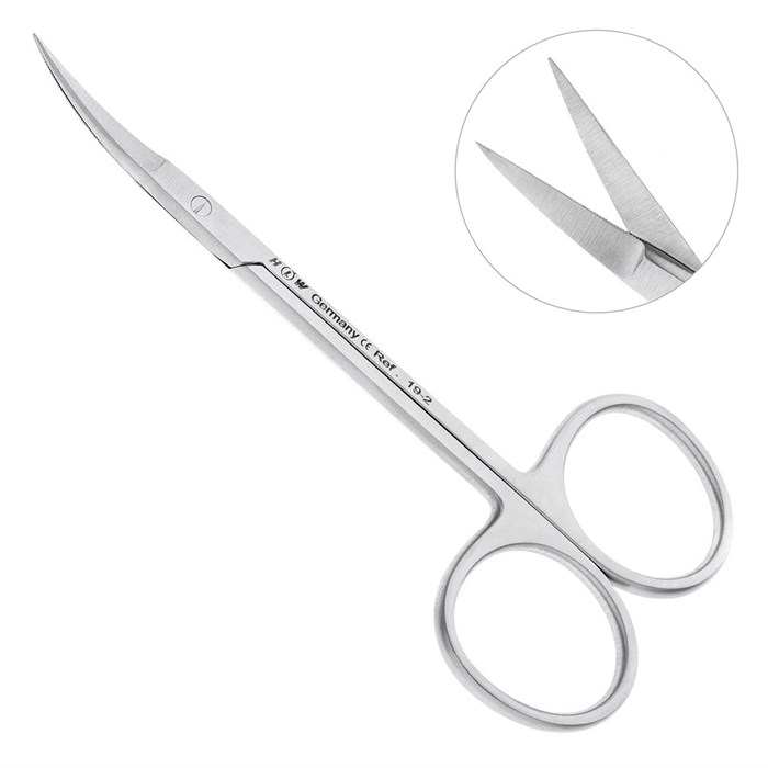 Ножницы хирургические изогнутые Iris, 11,5 см, 19-2* 19-2 - фото 525530
