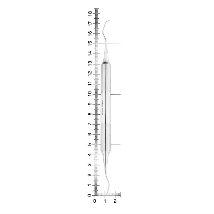 Кюрета парадонтологическая Gracey, форма 7/8, ручка DELUXE, диаметр 10 мм, 26-39B* 26-39B - фото 525540