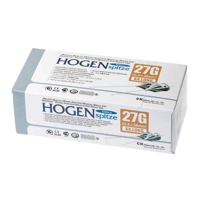 Иглы стоматологические одноразовые Hogen Spitze, типоразмер 27G, 38 мм, 100 шт, 2738 2738 - фото 529006