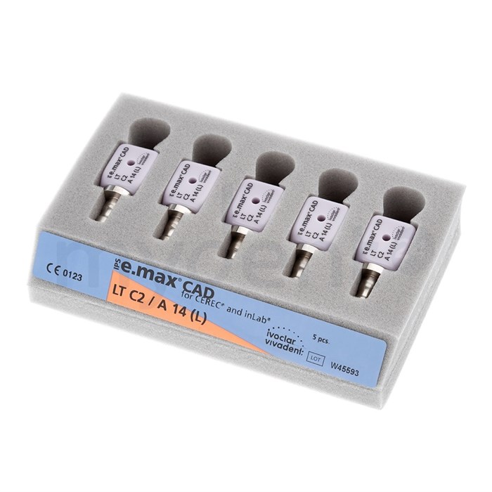 IPS e.max CAD CER/inLab LT C2 A14 (L)/5 Блоки из стеклокерамики 678880 - фото 529780