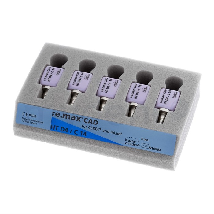 IPS e.max CAD CEREC/inLab HT D4 C14/5 Блоки из стеклокерамики 626422 - фото 530065