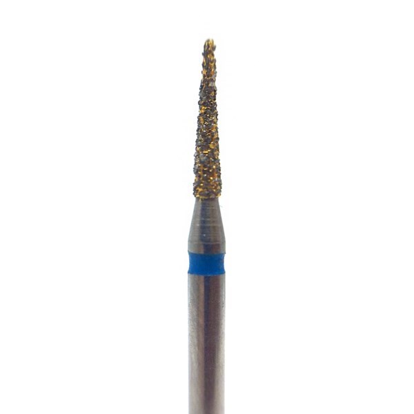Бор алмазный 898Q FG, GOLD Line, конус заостренный (тонкий), D=1,2 мм, L=6,0 мм, синий 806.314.164.524.012_Q - фото 530849