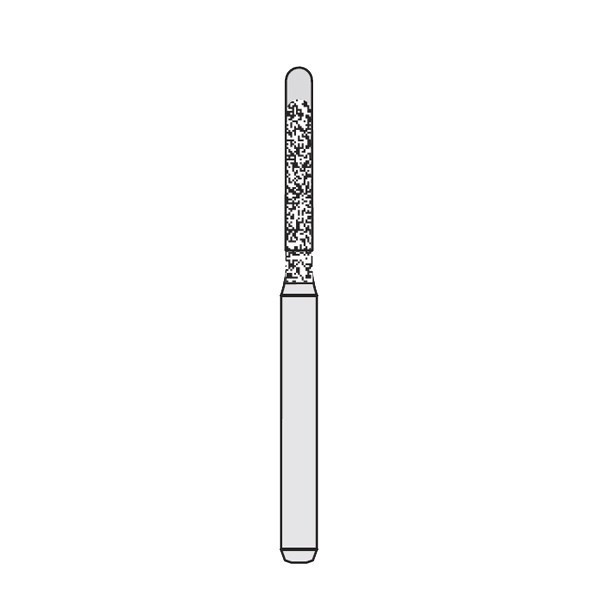 Бор алмазный Ecoline E 881 SC, цилиндр закругленный, турбинный наконечник, D=1.4 мм, черный, 1 шт E-881-SC-314-012_1 - фото 530869