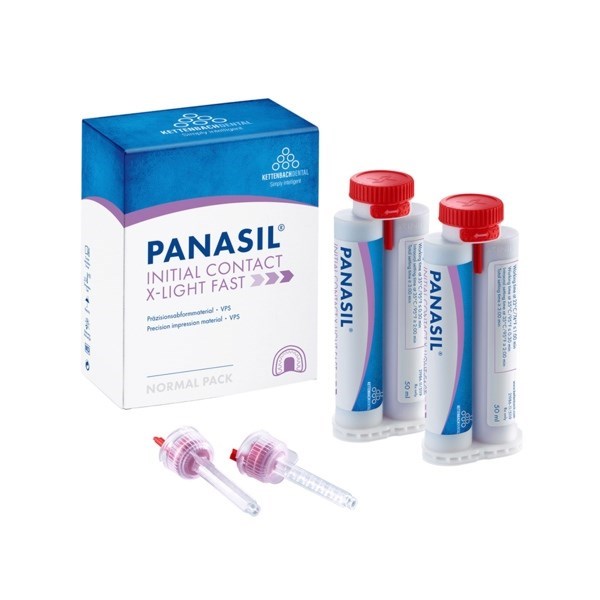 Panasil initial contact X-Light Fast - корригирующий материал, очень жидкотекучий, 2x50 мл + 8 смесителей 13461 - фото 531313