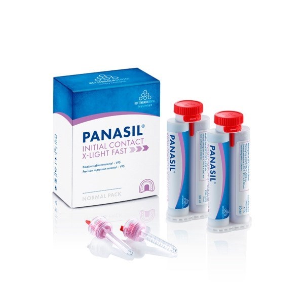 Panasil initial contact X-Light Fast - корригирующий материал, очень жидкотекучий, 2x50 мл + 8 смесителей, new 1346111 - фото 531315