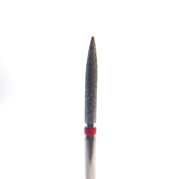 Бор алмазный 863, пуля (острая топеда), D=1,6 мм, L=10 мм, турбинный наконечник, стандартный хвостовик, красный (μ=45 мк) F863/016 - фото 532545